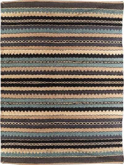 Rug GOLZAR 10x10 10x8 8x10 Multi-Color Hemp Fabric Hand-Woven