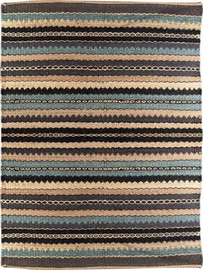 Rug GOLZAR 10x10 10x8 8x10 Multi-Color Hemp Fabric Hand-Woven