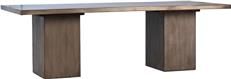 Dining Table LAMAR Double Pedestal Beige Wood