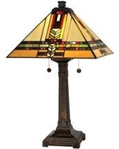 Table Lamp DALE TIFFANY PALO Mission 2-Light Fieldstone Stone Metal Shades