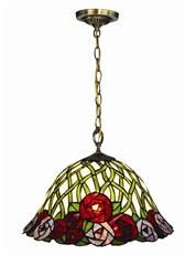 Pendant Light DALE TIFFANY MISTY ROSE 1-Light Bronze Hand-Rolled Art Glass