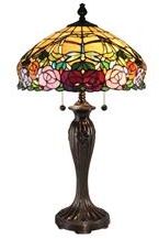 Table Lamp DALE TIFFANY ZENIA ROSE 2-Light Fieldstone Stone Resin Hand-Rolled