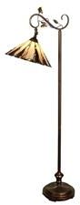 Floor Lamp DALE TIFFANY 1-Light Antique Golden Sand Gold Metal Hand-Rolled