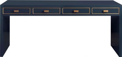 Desk Console Server PORT ELIOT French Modernist Gold Leaf Accents Milan Lacquer