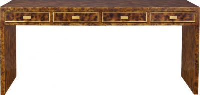 Desk Console Server PORT ELIOT French Modernist Tortoise Shell Gold Leaf