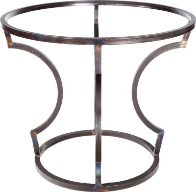 Dining Table CHARLES Round Top 48-In Copper Metal