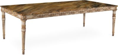 Dining Table JOHN-RICHARD VERONA Italian Acanthus Leaf Tapered Fluted Legs Faux