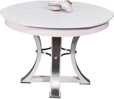 Dining Table SARREID TOWER JUPE Transitional Pedestal Base Small Textured