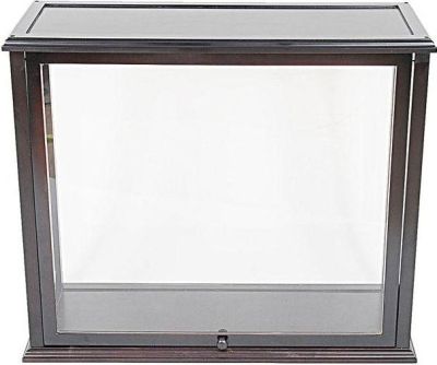Display Case ELEGANCE Home Dark Mahogany Painted Hardwood Plexiglass