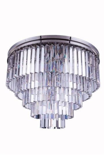 Pendant Lamp SYDNEY Transitional 14-Light 33-Light Polished Nickel Royal-Cut