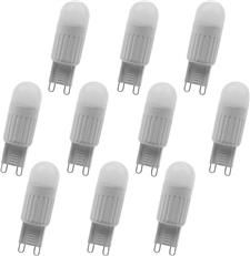 LED Bulb Light White Pack 10 Aluminum Alloy Plastic G9 3W