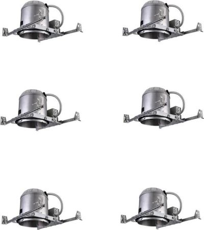 LED Housing Recessed Light Dark Gray Pack 6 Aluminum Iron Wire Type R30
