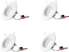 Retrofit Recessed Light Matte White Pack 4 Wire Aluminum LED 15W