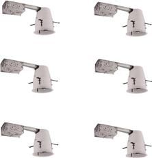 Non-ICAT Remodel Housing Recessed Light Ivory Pack 6 Iron Type PAR20 PAR16 LED