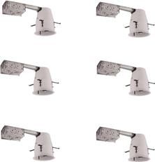 Non-ICAT Remodel Housing Recessed Light Ivory Pack 6 Iron Type PAR20 PAR16 LED