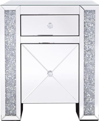 Side Cabinet Modern Contemporary Crystal Mirror