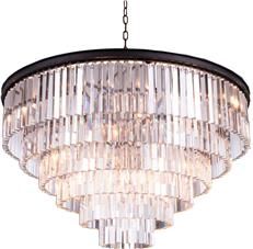 Pendant Lamp SYDNEY 33-Light Silver Gray Mocha Brown Royal-Cut Crystal