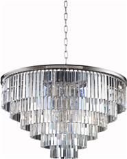 Pendant Lamp SYDNEY 33-Light Silver Gray Polished Nickel Royal-Cut Crystal