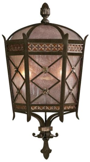 Wall-Mount Coupe Wall Sconce CHATEAU Outdoor Medium 2-Light Antiqued Umber