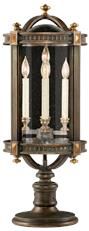 Pier Mount Light Lantern BEEKMAN PLACE 5-Light Weathered Woodland Brown Gold