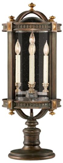 Pier Mount Light Lantern BEEKMAN PLACE 5-Light Gold Highlights Weathered