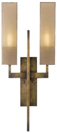 Sconce Wall PERSPECTIVES Contemporary 2-Light Patinated Golden Bronze