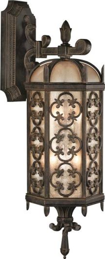 Wall Sconce COSTA DEL SOL 3-Light Medium Marbella Iridescent Textured Black