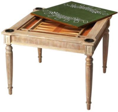 Games Table Green Distressed Driftwood Maple Cherry Rubberwood Poplar Walnut