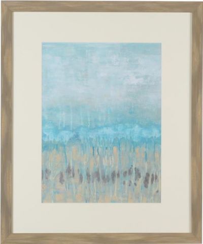 Giclee Print Coastline Abstraction Gray Distressed Glass
