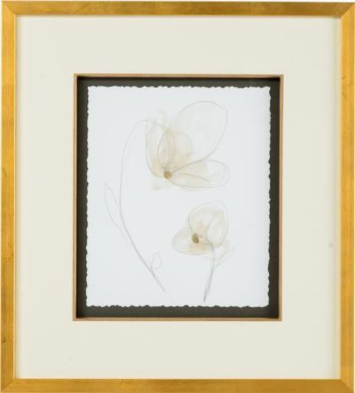 Giclee Print Garden Gestures 8 Ply Mat Gold Leaf Printed Framed