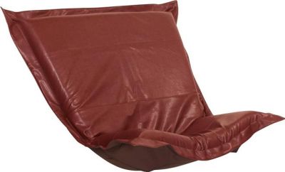 Pouf Chair Cushion HOWARD ELLIOTT AVANTI Apple Red Polyurethane Faux Leather