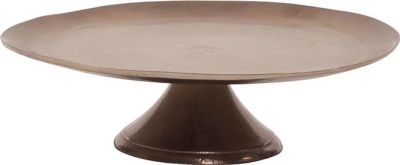 Plate HOWARD ELLIOTT Footed Round Bronze Ombre Aluminum Padded Bottom
