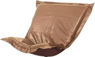 Pouf Chair Cushion HOWARD ELLIOTT AVANTI Black Bronze Polyurethane Faux Leather