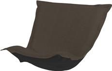 Pouf Chair Cushion HOWARD ELLIOTT STERLING Soft Burlap-Like Texture Charcoal