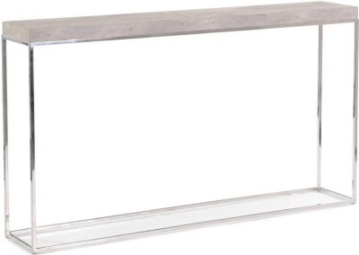 Hall Console Table JOHN-RICHARD Narrow Polished Stainless Steel Piazza Slab