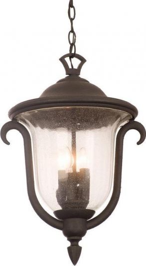 Hanging Lantern KALCO SANTA BARBARA Gothic Medium 3-Light Textured Matte Black