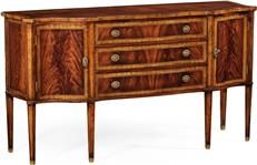 Sideboard JONATHAN CHARLES BUCKINGHAM Regency Breakfront Oval Handles Paneled