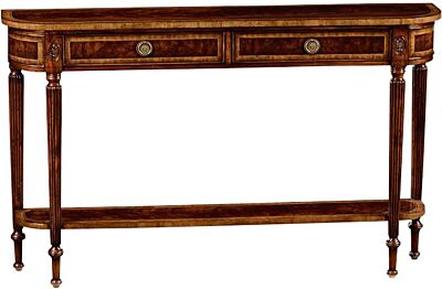 Console Table JONATHAN CHARLES BUCKINGHAM Late Regency Shaped Undertier Fluted