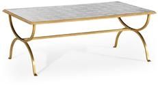 Cocktail Table JONATHAN CHARLES LUXE Contemporary Rectangular Distressed Gold
