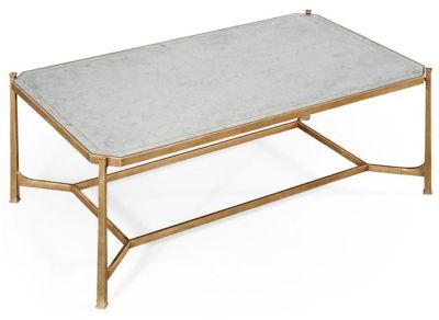 Cocktail Table JONATHAN CHARLES LUXE Contemporary Rectangular Open Work Base