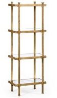 Etagere Shelves JONATHAN CHARLES LUXE Contemporary 4-Tier Rectangular Tiered