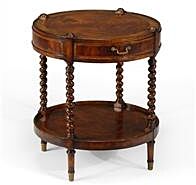 Side Table JONATHAN CHARLES BUCKINGHAM Traditional Antique Opposed Drawers Low
