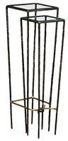 Nesting Tables JONATHAN CHARLES STILETTO Italian Ring Detail Bronze Antique