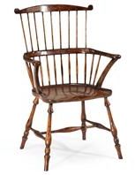 Dining Arm Chair JONATHAN CHARLES COUNTRY FARMHOUSE Windsor Curved Top Rail and