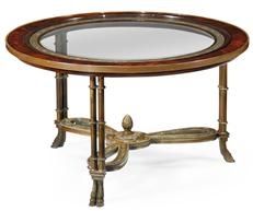 Coffee Table Cocktail JONATHAN CHARLES BUCKINGHAM Traditional Antique Round
