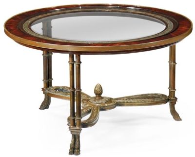 Coffee Table Cocktail JONATHAN CHARLES BUCKINGHAM Traditional Antique Round