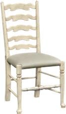 Side Chair JONATHAN CHARLES COUNTRY FARMHOUSE Pad Feet Ladder Back Painted Sage