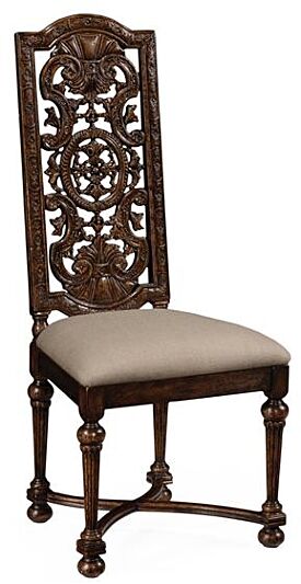 JONATHAN CHARLES TUDOR OAK Dining Chairs Chair Traditional Antique Dark Brown