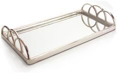 Tray JOHN-RICHARD Arched Handles Large Silver Mirrored Mirror
