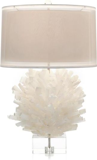 Table Lamp JOHN-RICHARD SELENITE Ball of Spires Spire 1-Light Translucent White